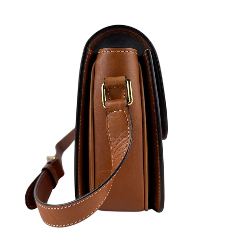 Celine Triomphe Leather Shoulder Brown Bag Classic - Picture 1 of 4